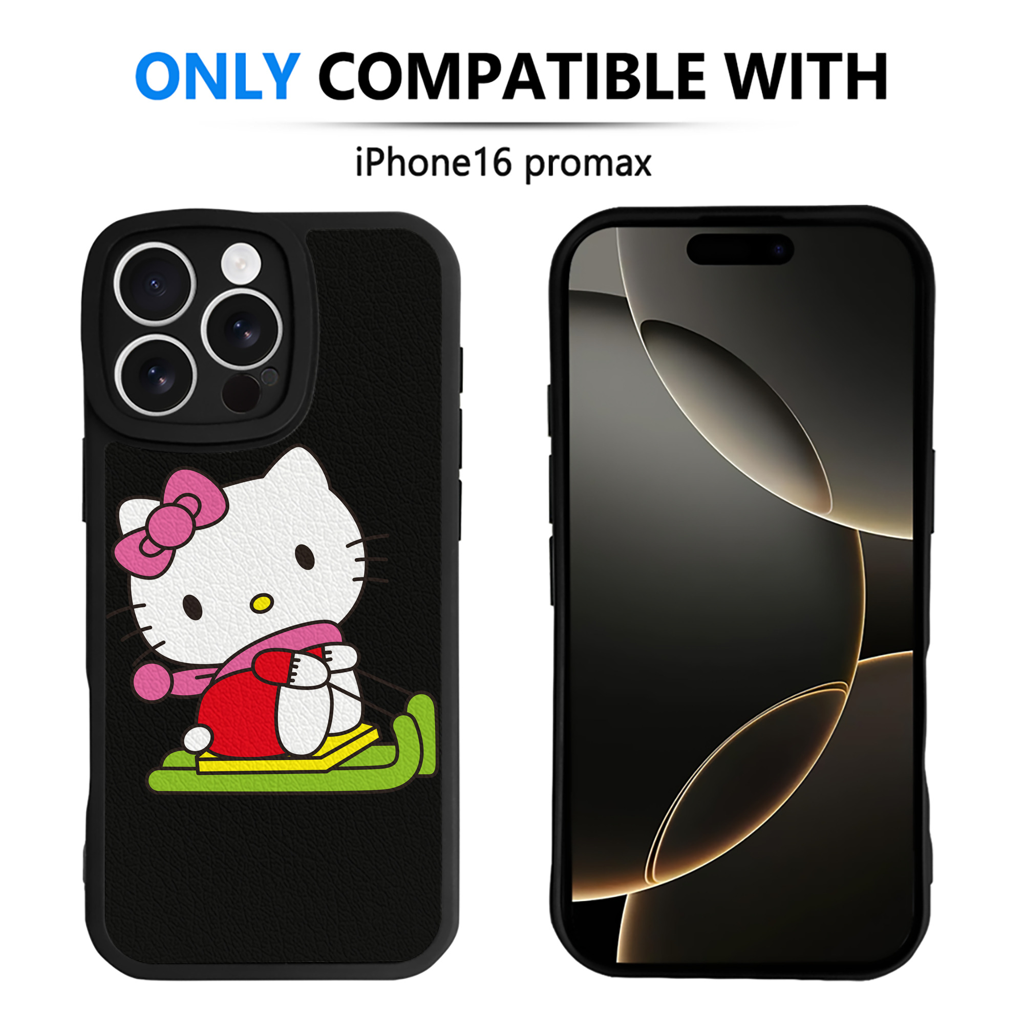（画像用） Hello Kitty ハローキティ 【iPhone 16シリーズ対応】シリコンスマホケース（レザー調） 材質：シリコン